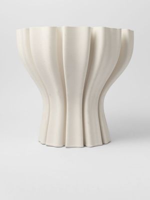 Folded Ceramic Artstone Vase 29.5 x 34 x 37cm