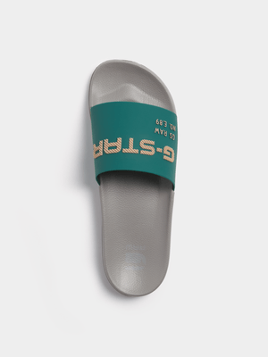 G-Star Men's Cart V Grey/Green Slides