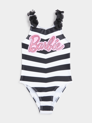 Jet Younger Girls Black/White Barbie One Piece