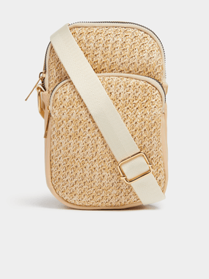 Jet Women's Natural Straw Phone Bag