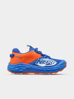 Junior Grade-School Hi-Tec Fuse Trail Nerf Blue/Orange Trail Running Shoes