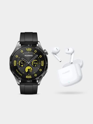 Huawei Watch GT 4 46mm Black Strap Bundle (free earbuds)