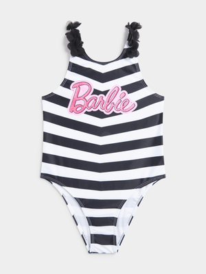 Jet Younger Girls Black/White Barbie One Piece