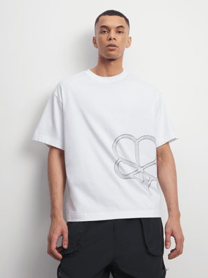 Anatomy Men's Contour Line Logo White T-Shirt