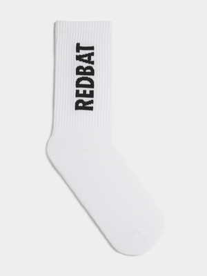 Redbat Unisex Branded White Socks 4-7