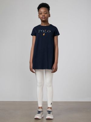 Girl's Polo Navy Cara T Shirt Dress