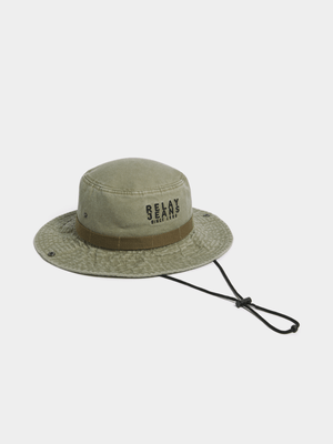 Men's Relay Jeans Distressed Beige Boonie Hat