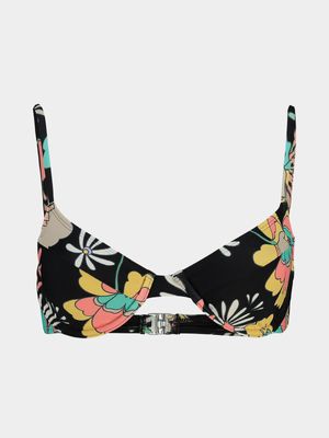 Women's Hurley Black Wonderland Balconette Underwire Top