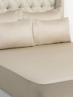 Grace Silkiest Tencel 300 Thread Count Sateen Fitted Sheet Bronze