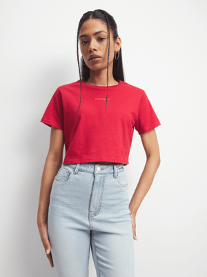 Redbat Classics Women's Red Cropped Top