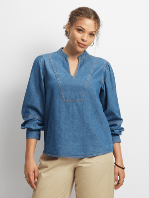 Jet Women's Blue Denim Shirt