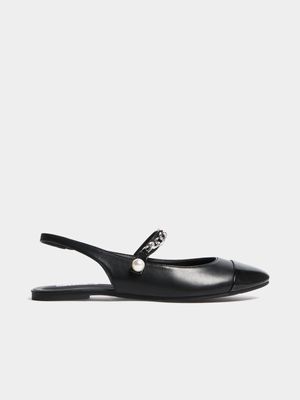 Women's Black Slingback Pump