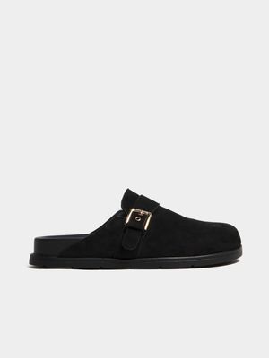 Women's Black Slip In Mule