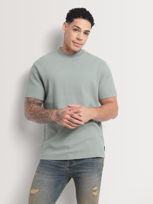 Men's Relay Jeans Jacquard Rib Waffle Green T-shirt