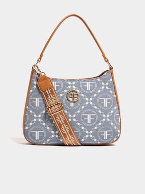 Cresent Denim Jacquard Multi Wear Bag