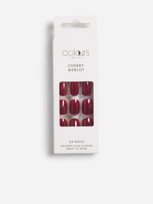 Colours Cherry Merlot Press On Nails