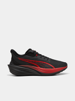 Mens Puma Darter Pro Fade Black/Red Running Shoes