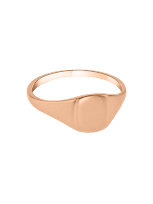 Rose Tone Square Signet Ring