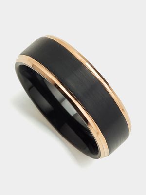 Tungsten Black & Rose-Toned Edge Ring