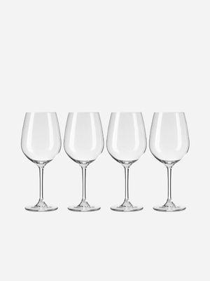 Leela Crystal Red Wine Glasses 4 Pack 580ml