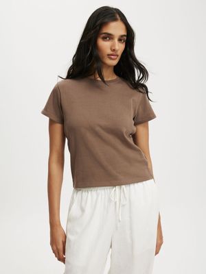 Women's Cotton On Brown 90S Baby T-shirt