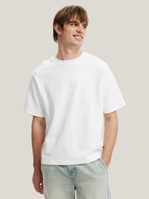 Men's Cotton On White Cropped T-Shirt