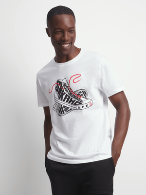 Mens APX Graphic Hi-Top White Tee