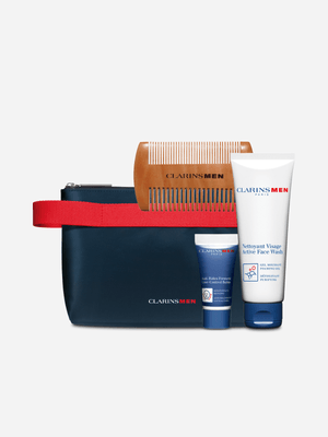 Clarins Men Active Face Wash with Free Toiletry Bag Online Only