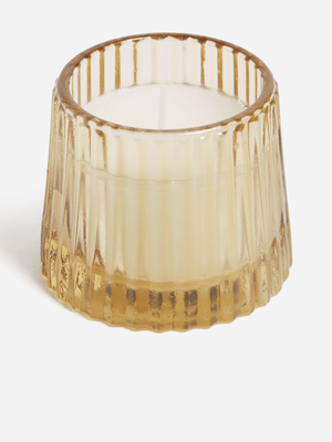 Jet Home Brown Ribbed Candle