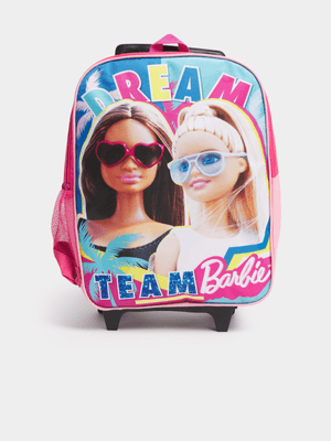 Jet Kids Pink Barbie Dream Team School Trolley Bag