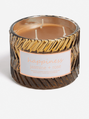 Jet Home Bronze Jasmine & Rose 3 Wick Scented Candles