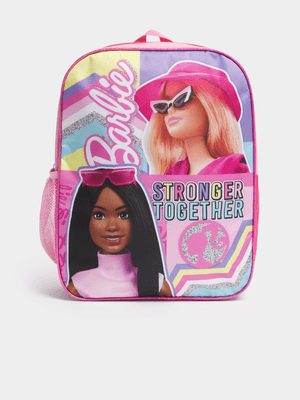 Jet Kids Pink Barbie Strong Together School Bag