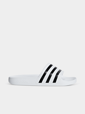 Women's adidas Aqua White/Black Slide