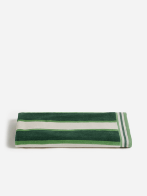 Jet Home  Green/Milk Cabana Beach Towel