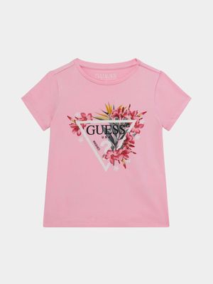 Younger Girl's Guess Pink Wild Tulip T-Shirt