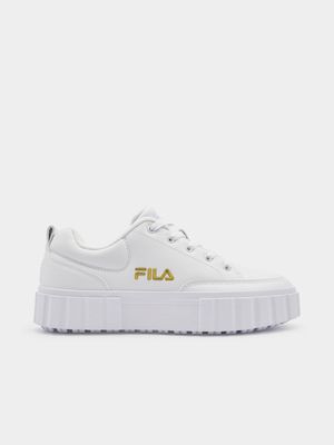 Women's Fila Sandblast 2.0 White/Gold Sneakers