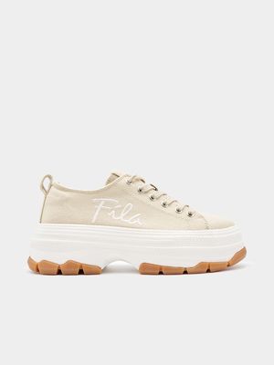 Women's Fila Reese Beige Gum Sneakers