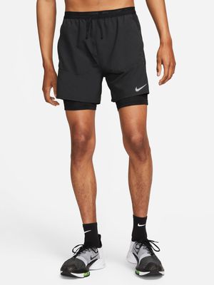 Mens Nike Dri-Fit Stride 5inch Hybrid Black Shorts