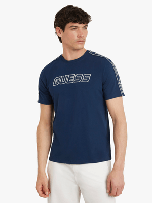 Men's Guess Blue Arlo Cn T-Shirt