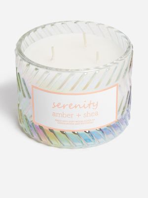 Jet Home White Serenity 3 Wick Scented Candle