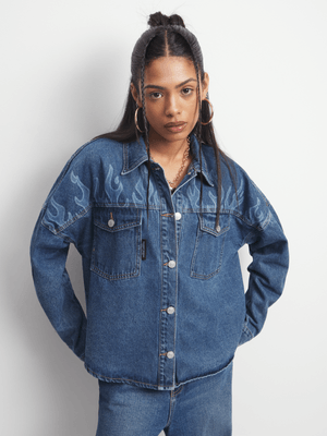 Redbat Women's Medium Wash Denim Jacket