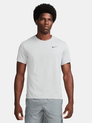 Mens Nike Dri-Fit UV Miler Short Sleeve Grey Tee