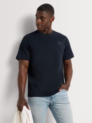 Fabiani Men's Navy Crest & Woven Patch T-Shirt