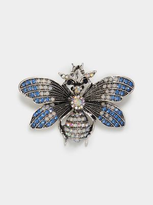 Vintage Silver & Multi stone Insect Pin Brooch