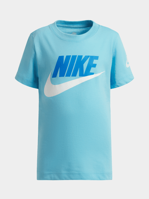 Boys Toddler Nike Futura Evergreen Blue Tee