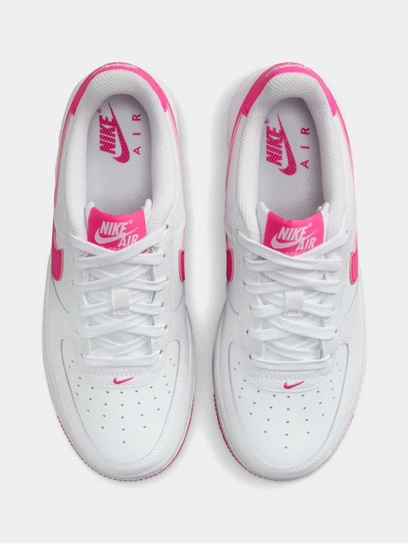 Nike Junior Air Force 1 White Pink Sneaker Bash