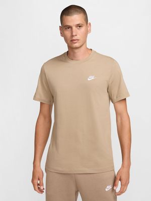 Mens Nike Sportswear Club Khaki Tee