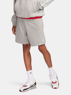 Mens Nike Club Grey Heather Knit Shorts