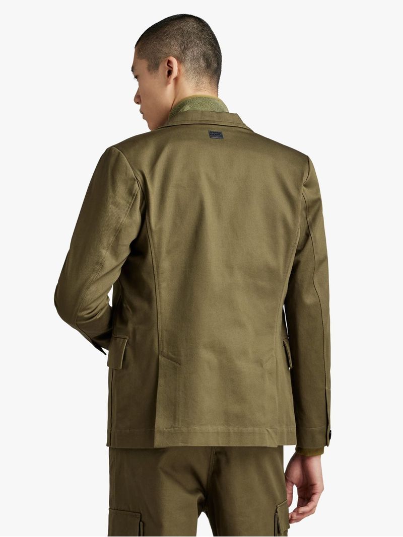 G-Star Men's Chore 3 Button Casual Green Blazer - Bash.com