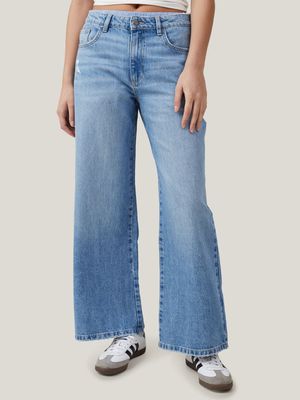 Women's Cotton On Blue Relaxed Wide Jeans